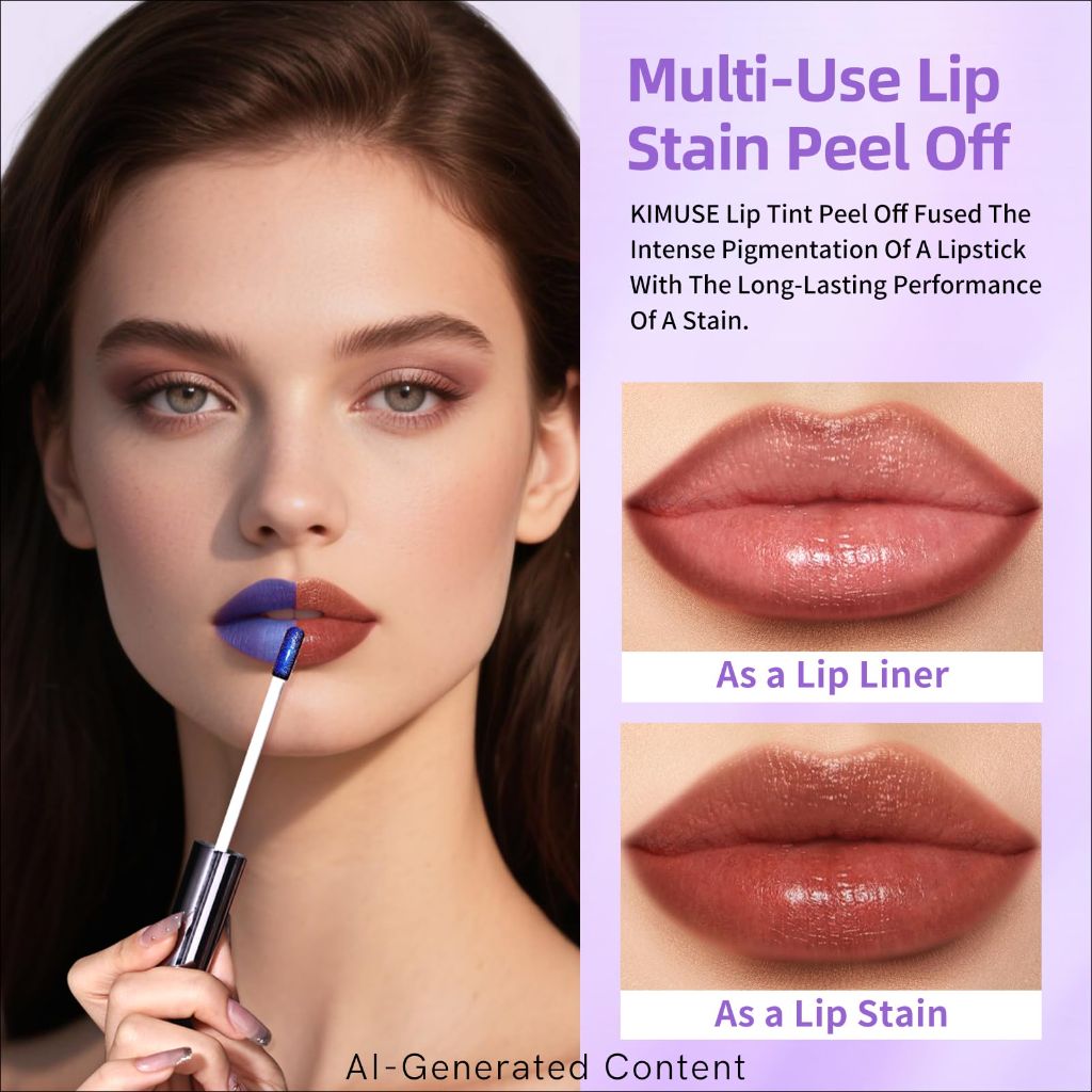 KIMUSE 5 Colors Lip Stain Masque - Long-Lasting Waterproof Lip Tint, Smudge-Proof Matte Lip Stains for All-Day Wear