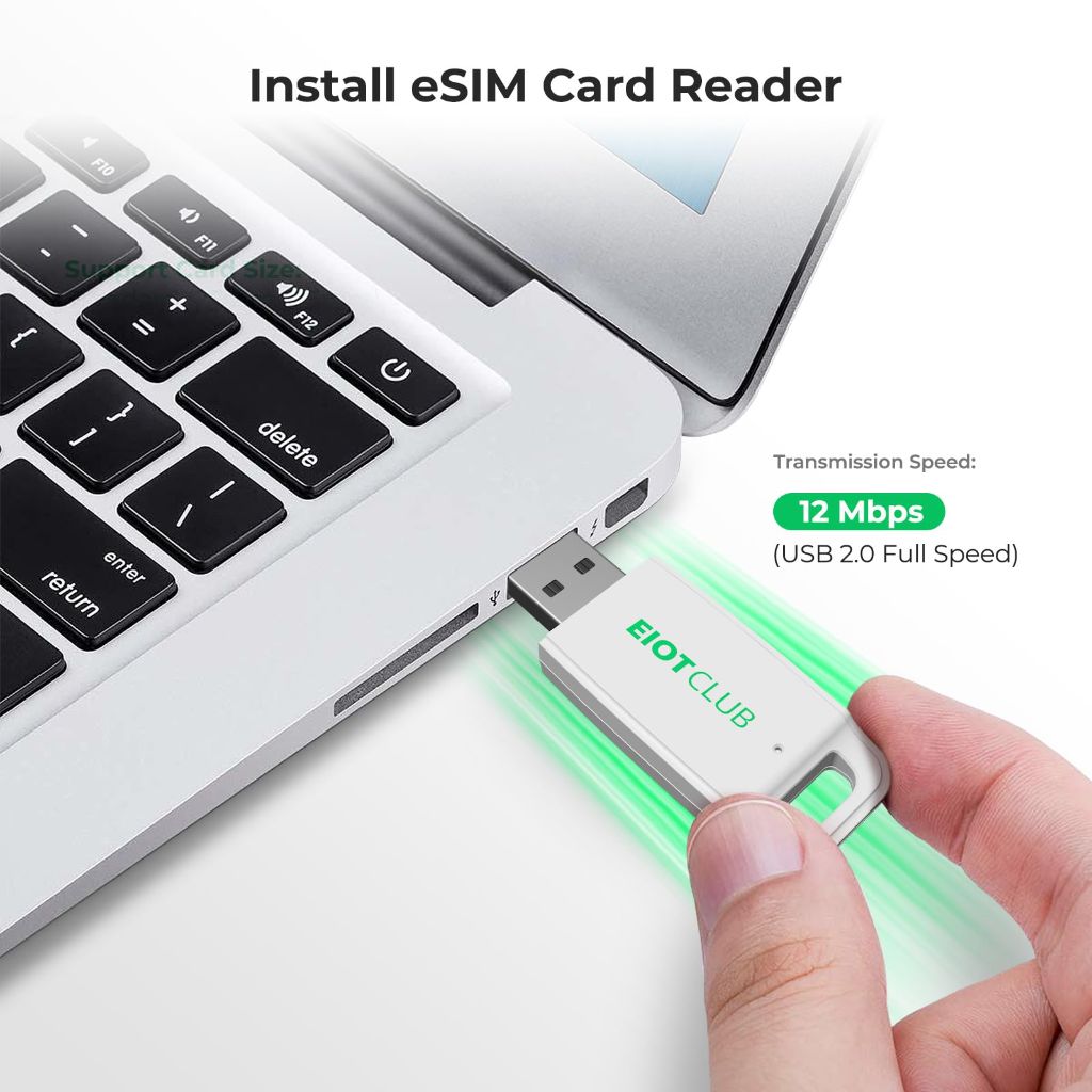 EIOTCLUB eSIM Card Adapter for Unlocked iPhone/Router