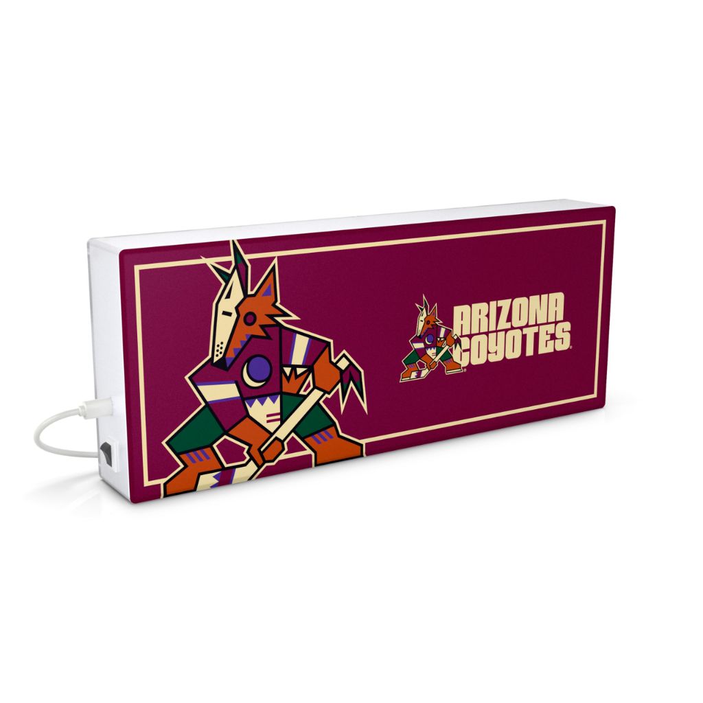 SOAR NHL LED Ambience Light Box: Elevate Your Space with Officially Licensed Wall Décor, Arizona Coyotes