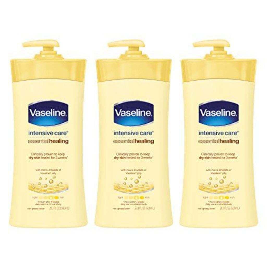 Vaseline Intensive Care Nourishing Moisture Body Lotion 3 Pk Made with Ultra-Hydrating Lipids + Pure Oat Extract for Dry Skin, for Nourished, Healthy-Looking Skin 20.3 oz