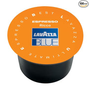 Lavazza BLUE Capsules, Espresso Ricco Coffee Blend, Dark Roast, 28.2-Ounce Boxes (Pack of 100)