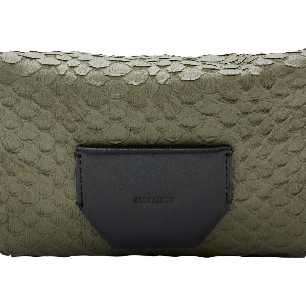 AllSaints Women's Handbags Madea Snake Xbody - Military Green
