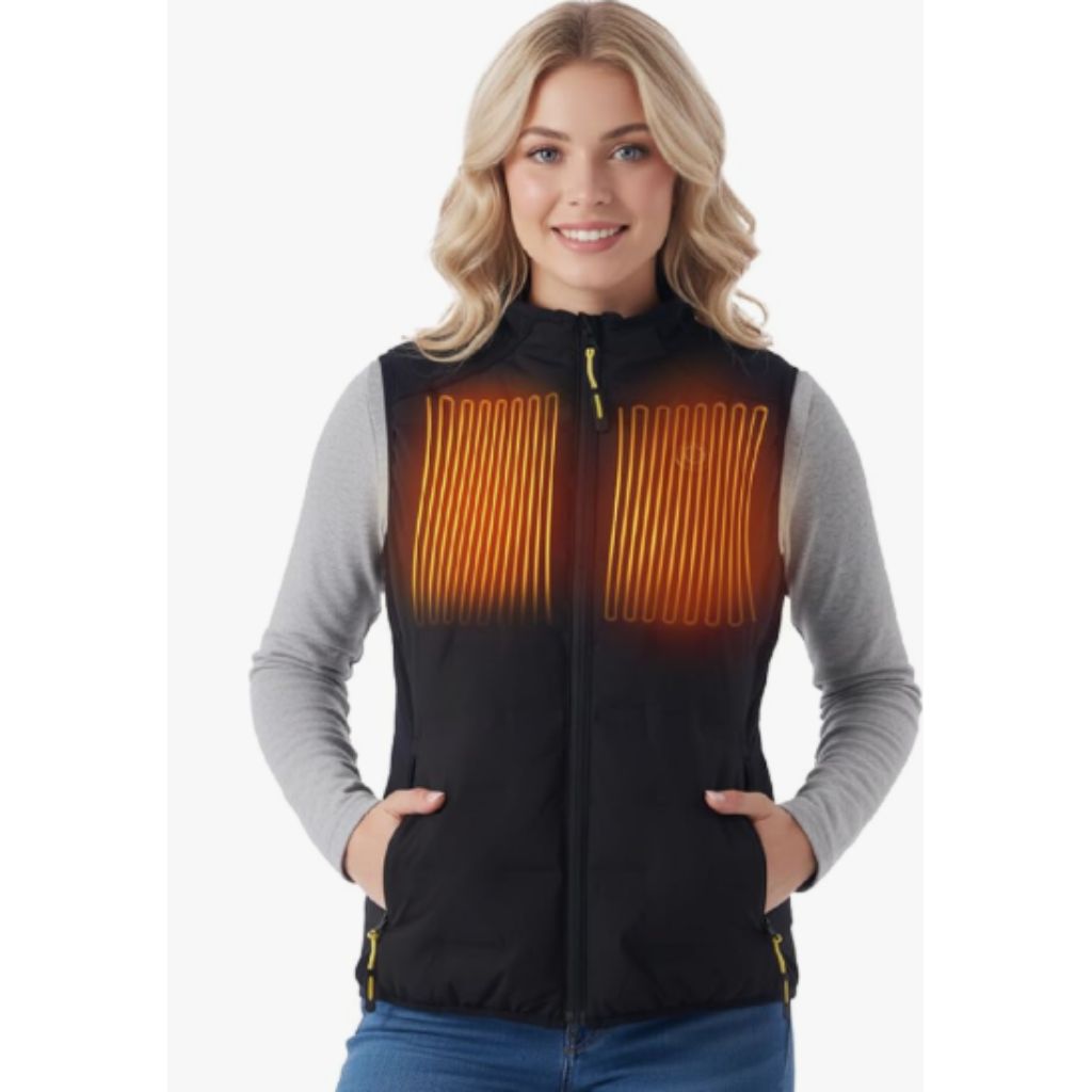 InoKraft Heated Vest Women, Lightweight Quilted Vest with Rechargable Battery Pack & USB-C Cable, Christmas Gifts for Women