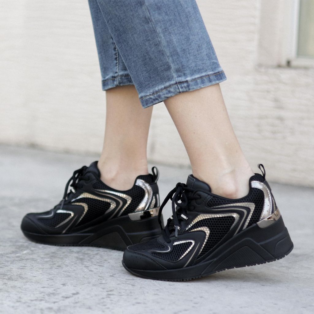 Cestfini Fashion Wedge High Heeled Sneakers for Women, Lace Up Non-Slip Comfortable Sneakers