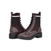 Tommy Hilfiger Women's Tesse Logo Lace-up Combat Boots, Size 6.5, Brown