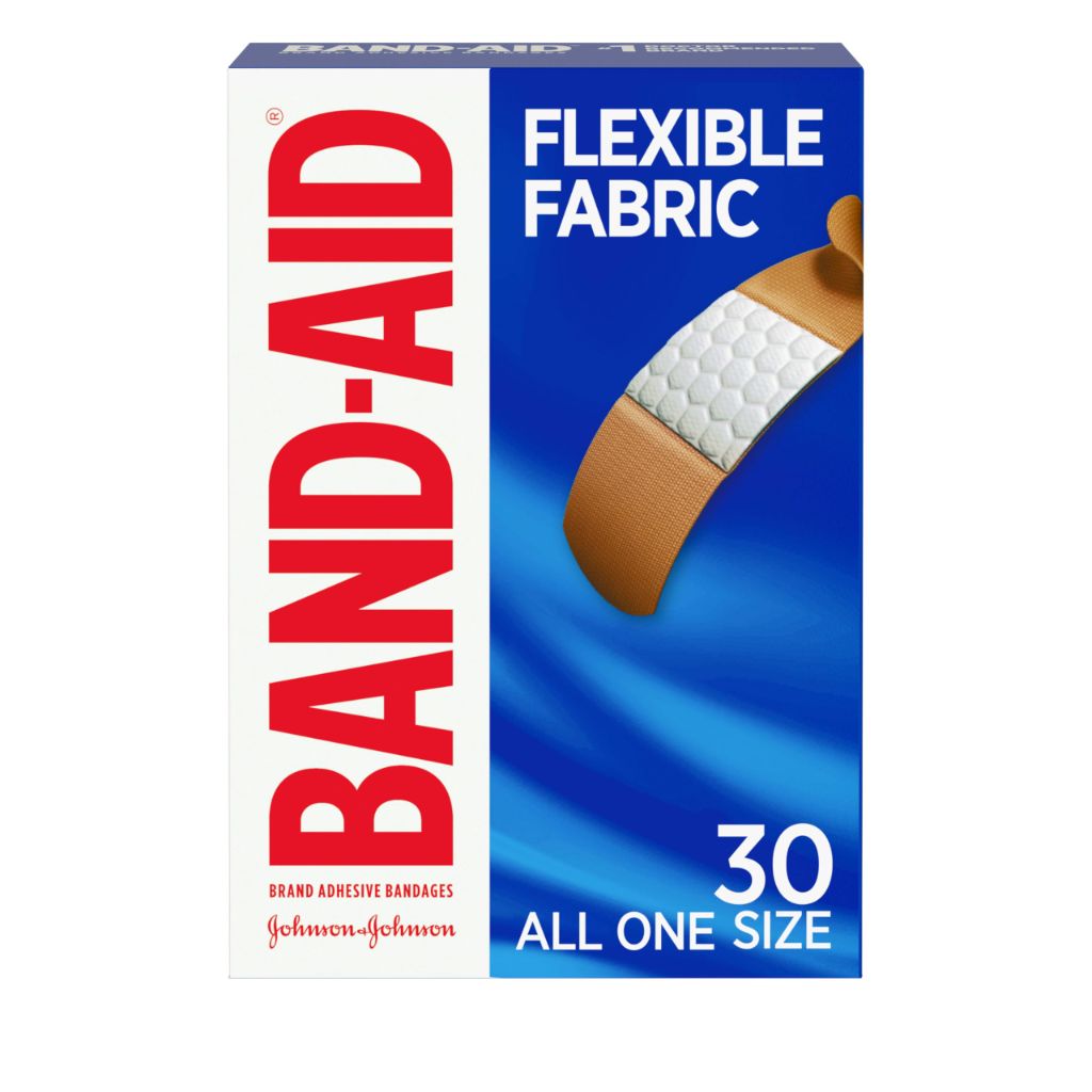 Band-Aid Brand Sterile Flexible Fabric Adhesive Bandages, All One Size, 30 ct