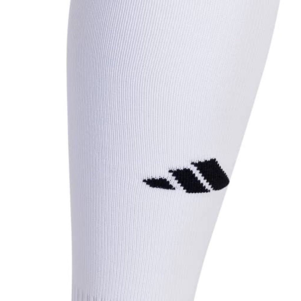 adidas Unisex Metro Knee-High Soccer Socks - White, Large