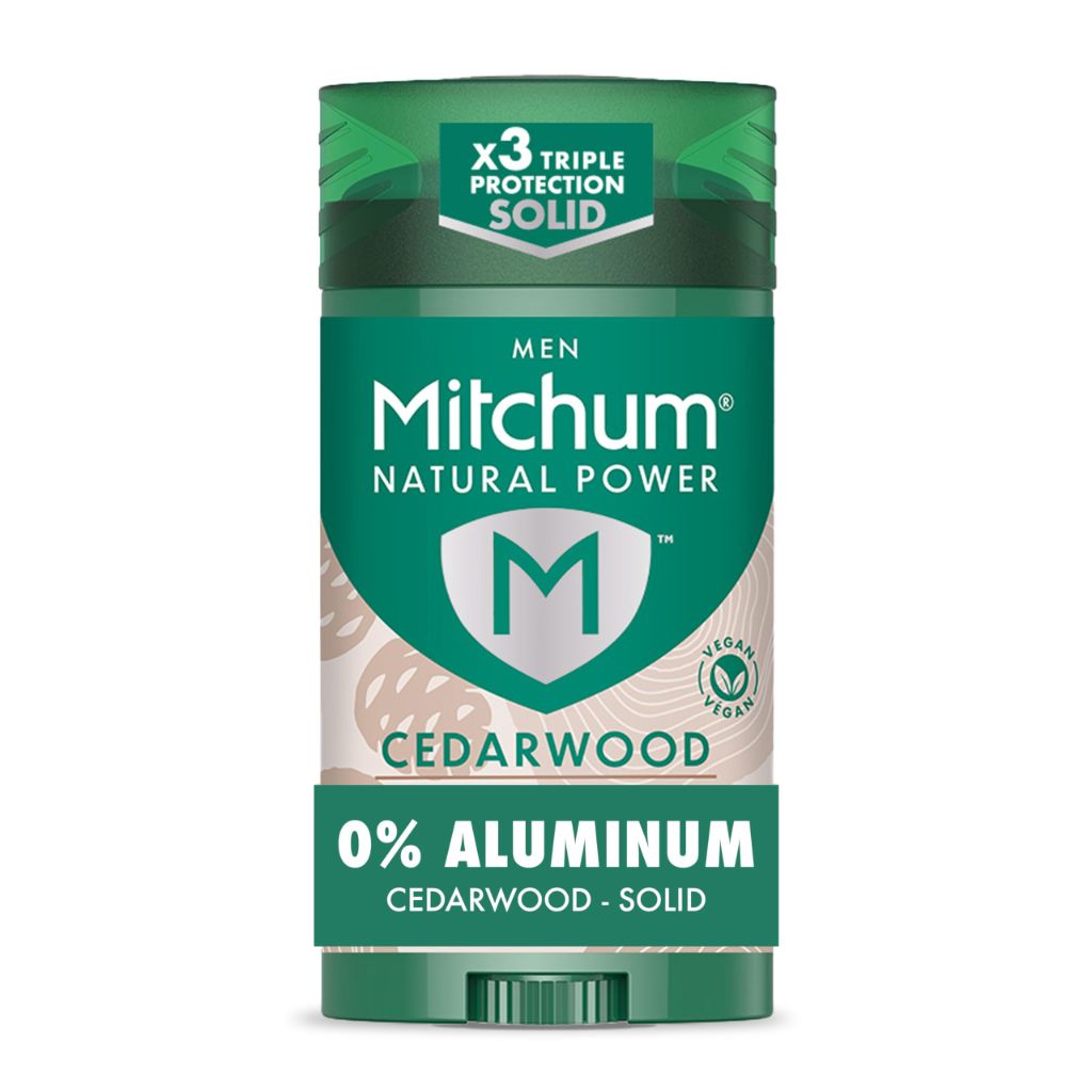Mitchum Men’s Natural Power Solid Deodorant Stick - Cedarwood, 2.7 oz