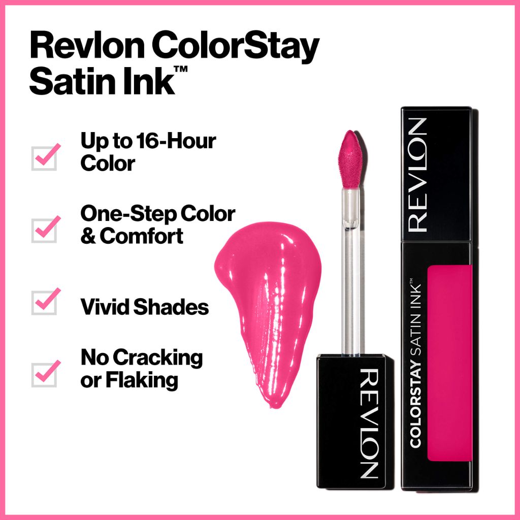 Revlon ColorStay Satin Ink Liquid Lipstick, 023 Up All Night, 0.17 fl oz