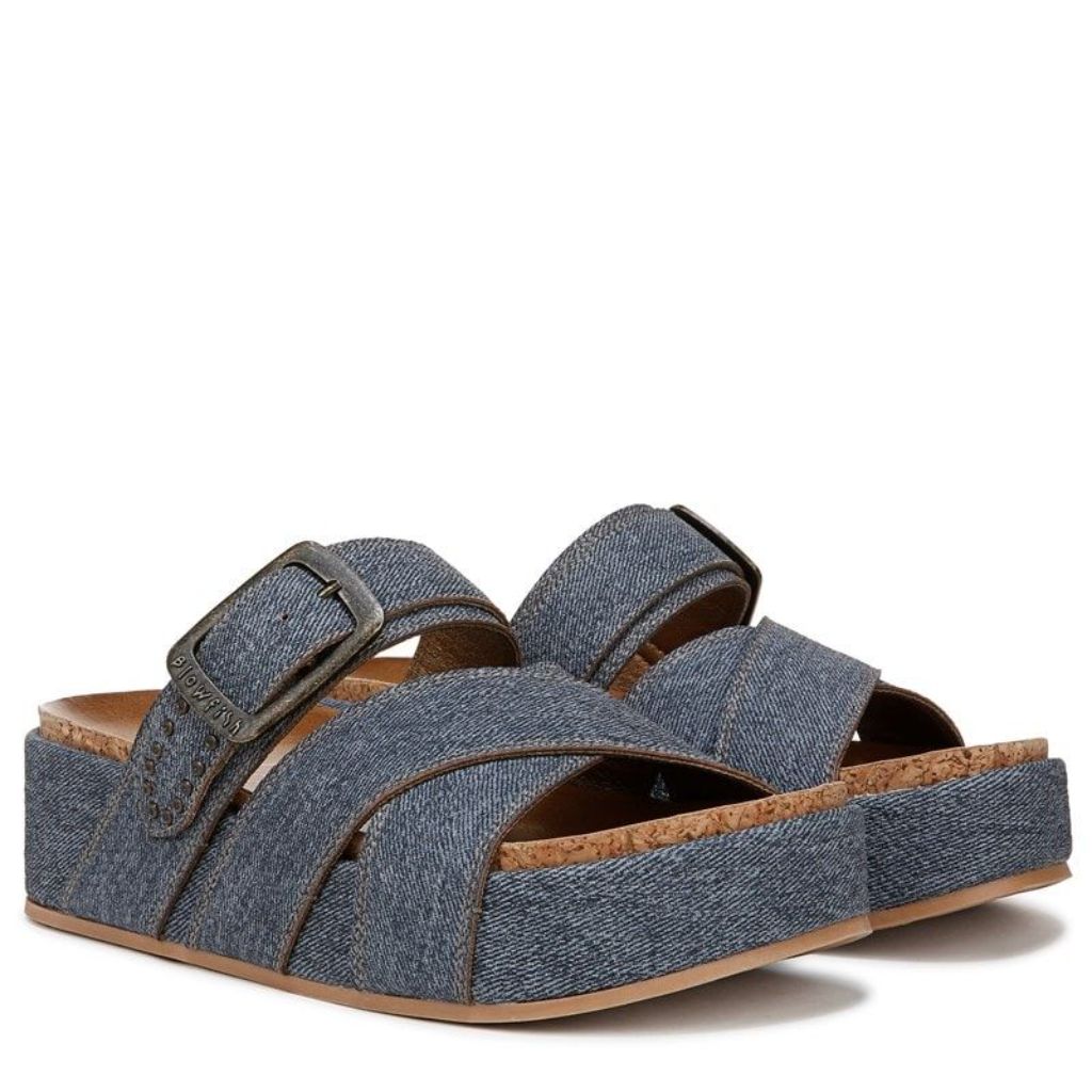 Blowfish Malibu Iris Women's Platform Sandals, Size: 6.5, Dark Blue