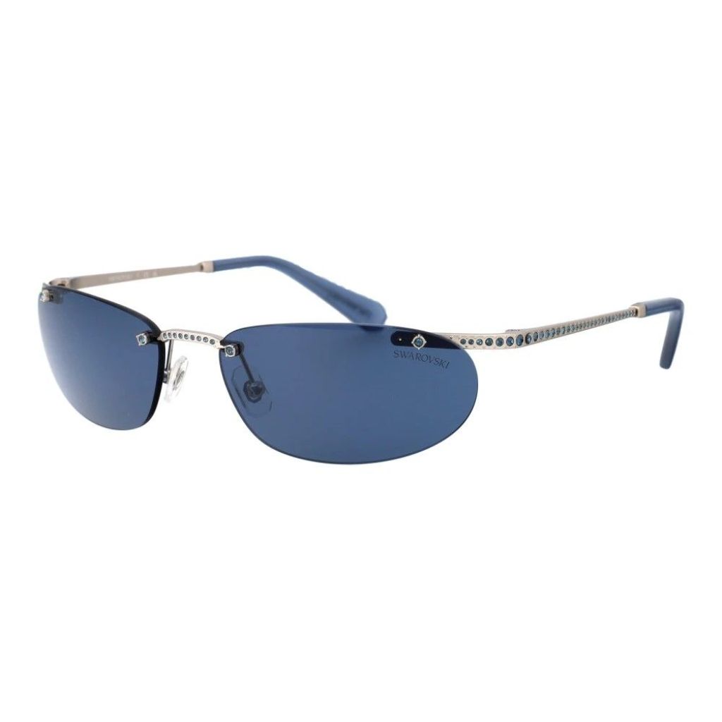 Swarovski SK 7019 Oval Sunglasses - Silver/ Blue