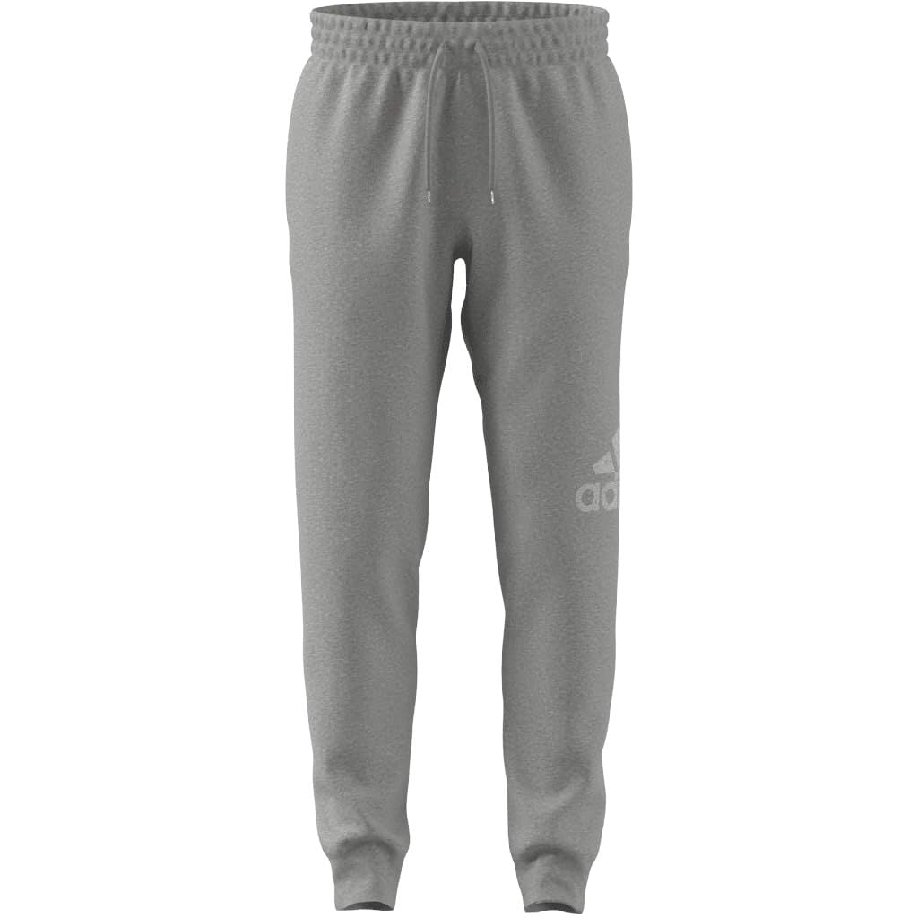 Adidas Mens Essentials Fleece Tapered Cuff Big Logo Pants, Medium Grey Heather, 4X-Large, Tall 2 Inches
