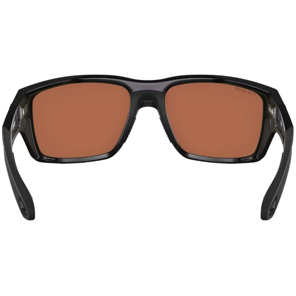Fin-Nor Rum Line Sunglasses - Matte Black Frame/Green Mirror Copper PC Lens