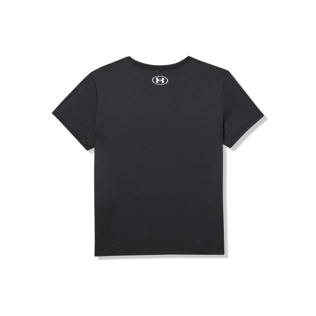 Under Armour Girls' Tech Big Logo Short Sleeve T Shirt, Black - size X-Large