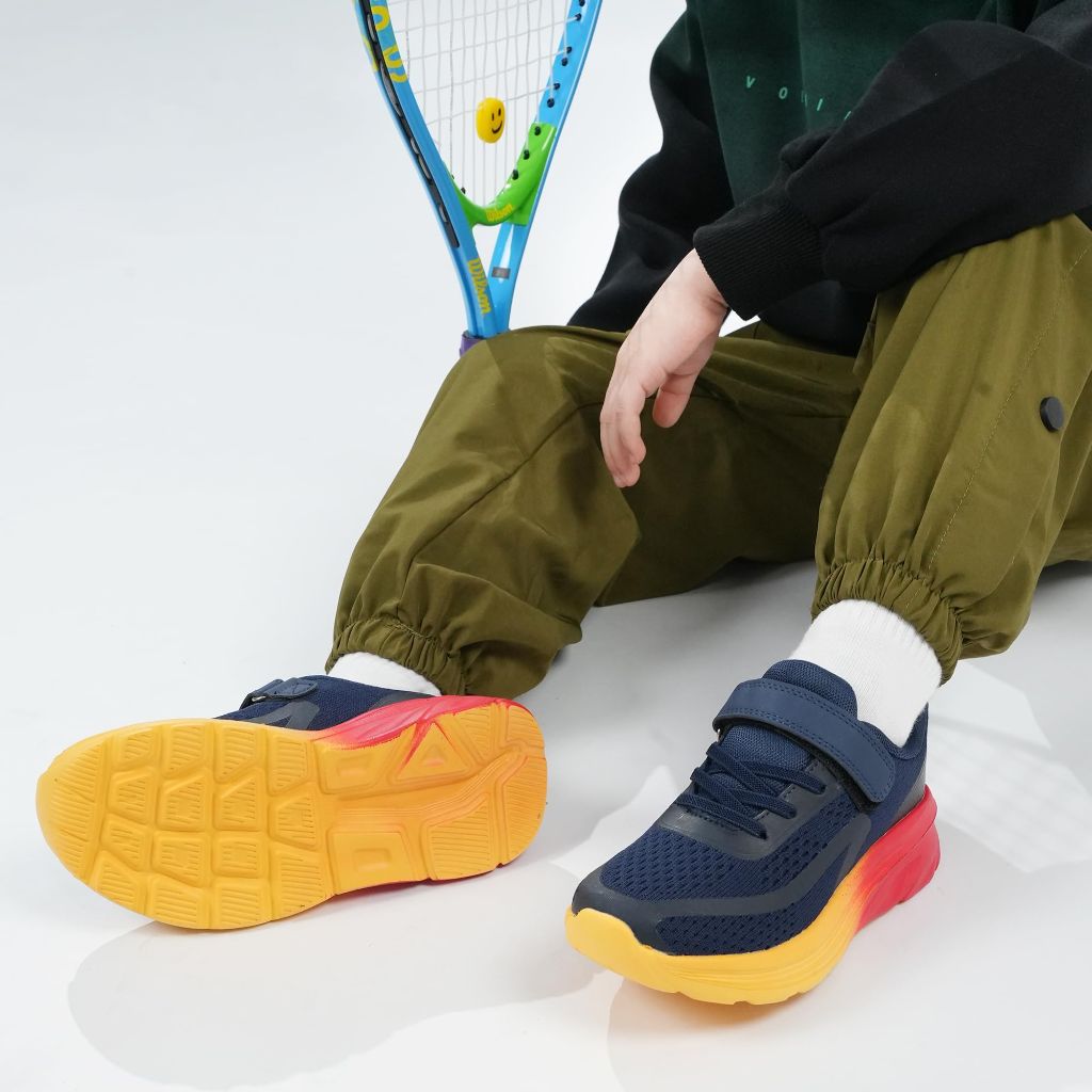 SZ 2, Tobfis Unisex Kids Arch Support Tennis ,Knit Navy, Little Kid