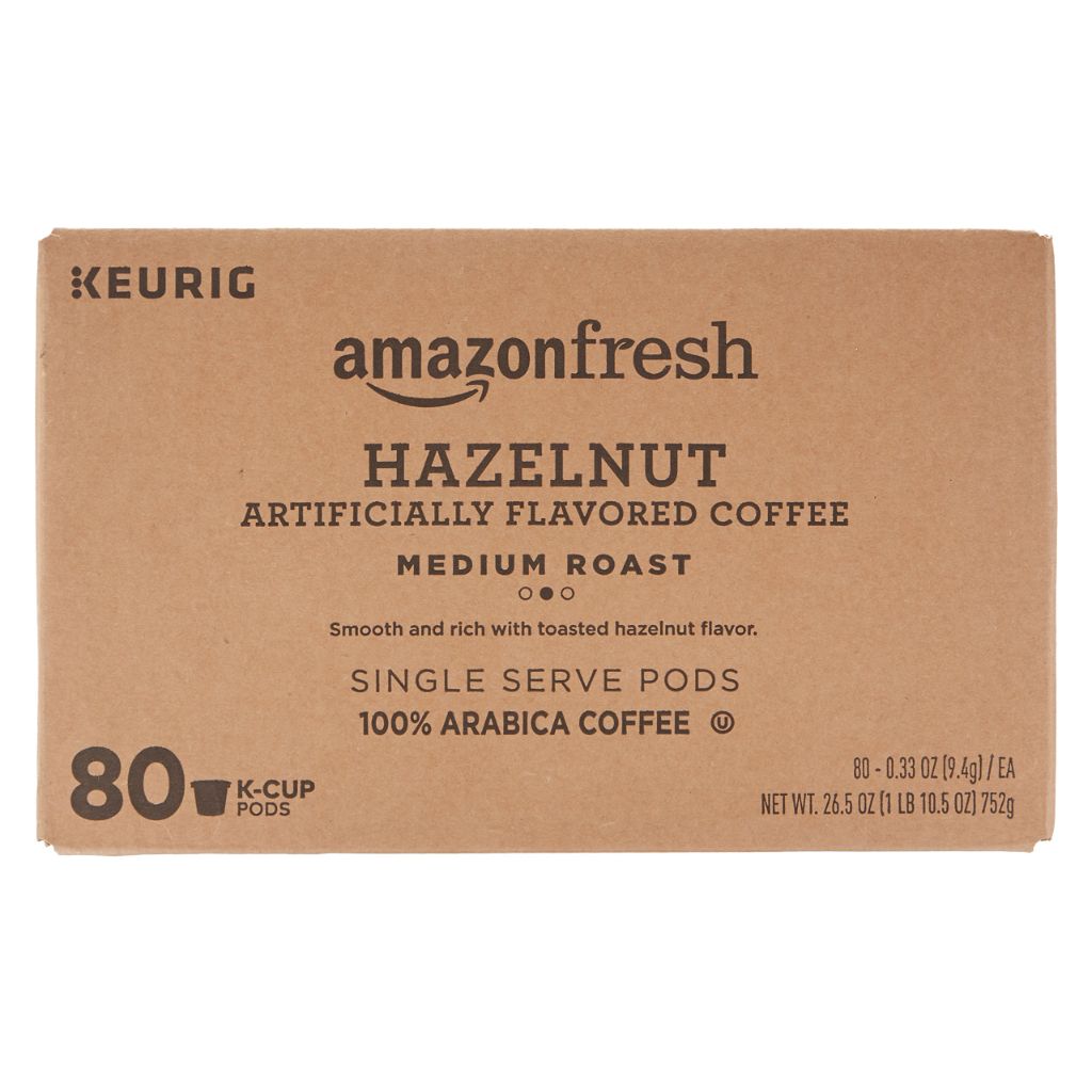AmazonFresh Hazelnut Medium Roast Keurig K-Cup Coffee Pods, 80ct.