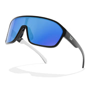 B.N.U.S sport sunglasses for men womens shades outdoor glasses UV Protection (Polished White/Silver Polarized, Plastic Lenses)