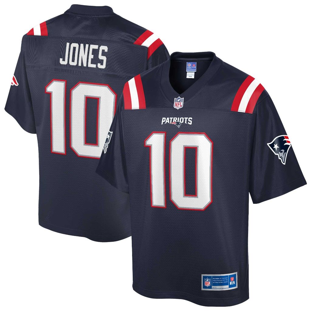 NFL PRO LINE Men's Mac Jones Navy New England Patriots Replica Jersey Size M