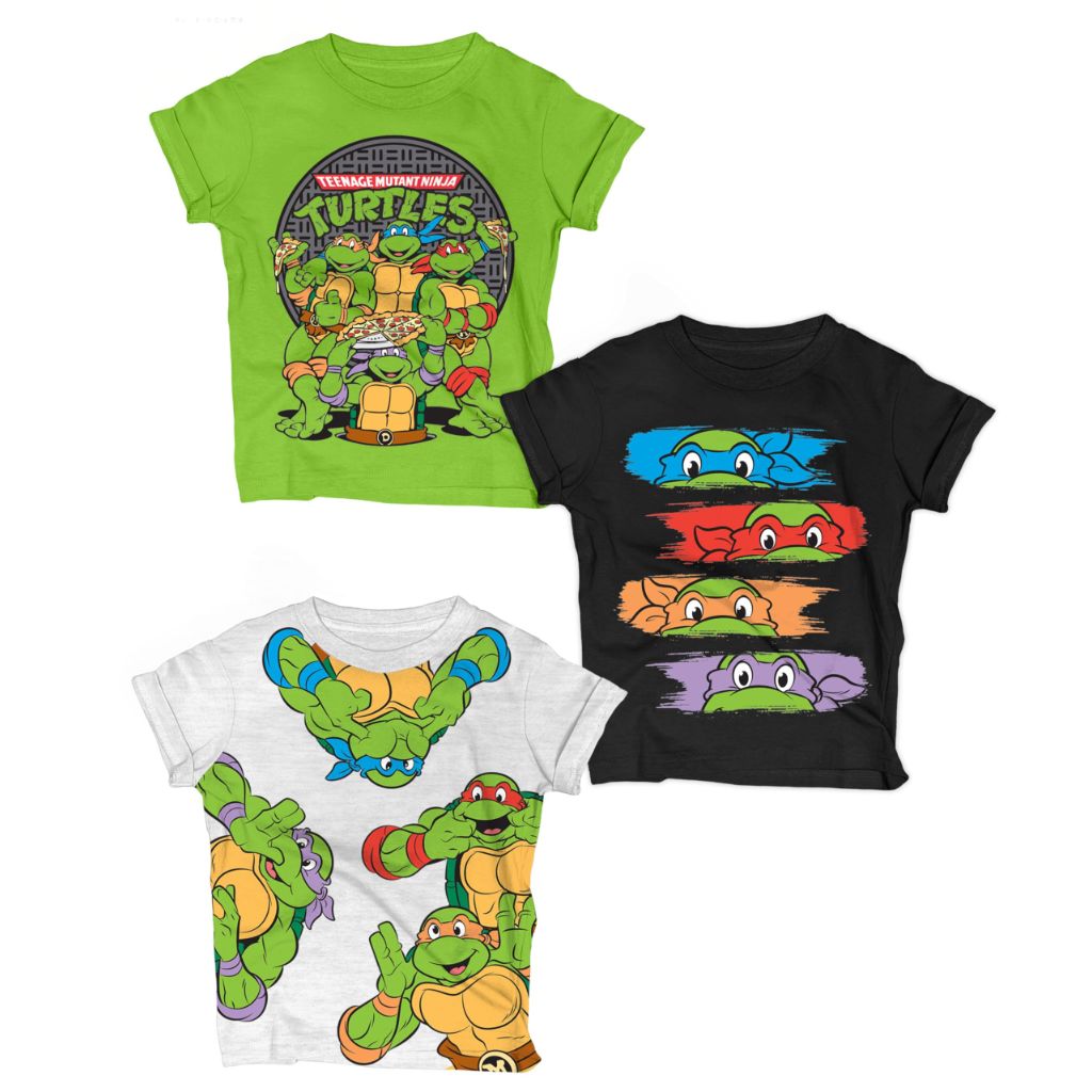 TMNT Ninja Turtles T-Shirt Outfit Boy Tee Toddlers Birthday to Kids Clothes 9