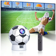 Soccer Ball Wi-Fi Bluetooth Portable Indoor/Outdoor Projector w/Stand