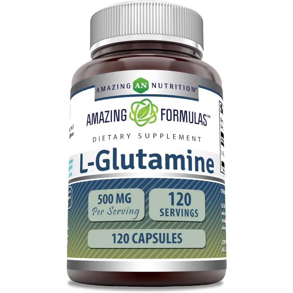 Amazing Formulas L-Glutamine Amino Acid Supplement, 500mg - 120 Capsules