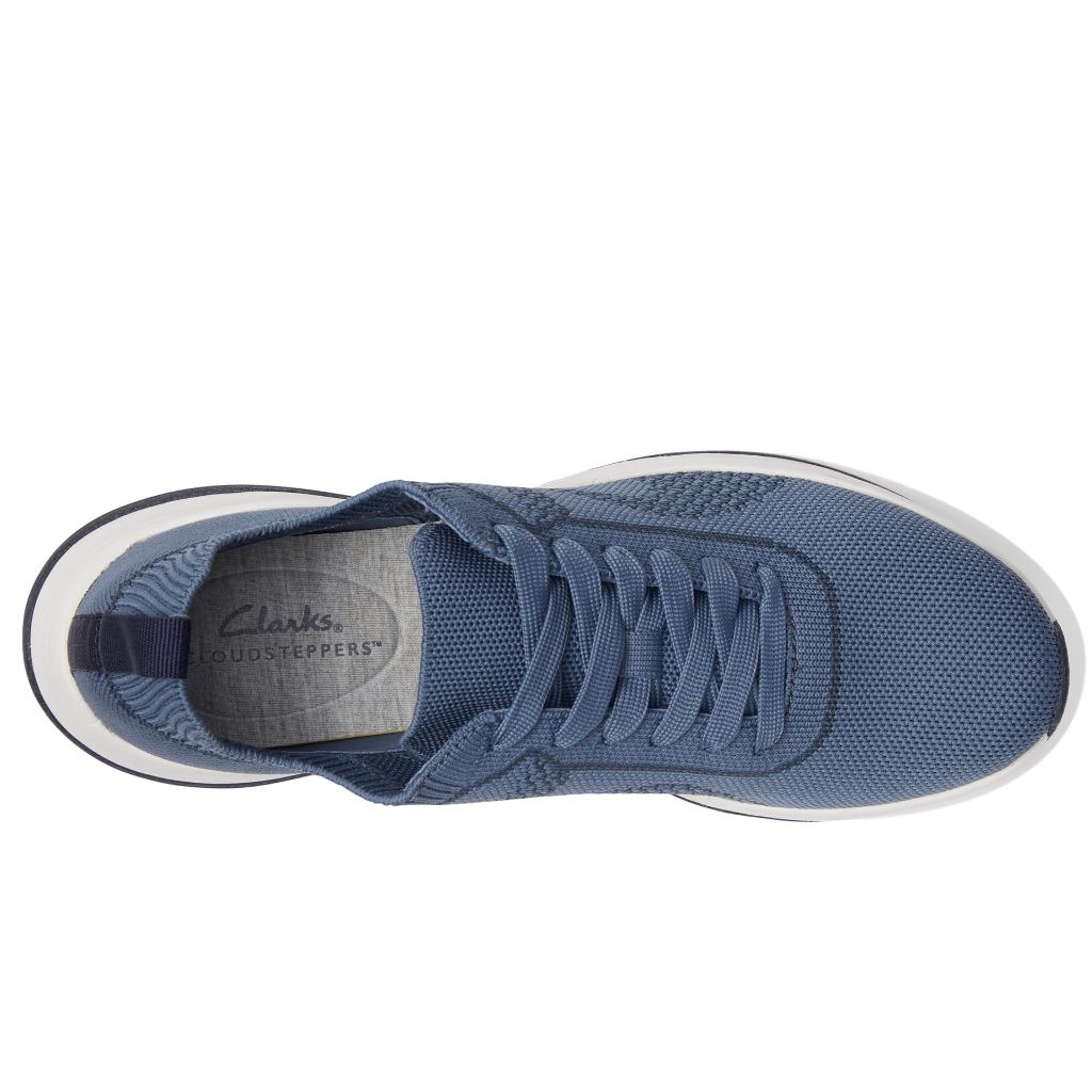 Clarks CloudSteppers Women's Circuit Tie Oxford, Denim Blue Knit - size 5M