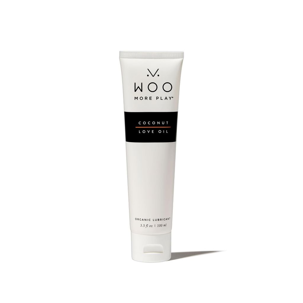 Woo More Play Coconut Love Oil | Organic Coconut Oil Personal Lubricant  Relaxing Scent (3.3 Fl Oz (Pack of 1))