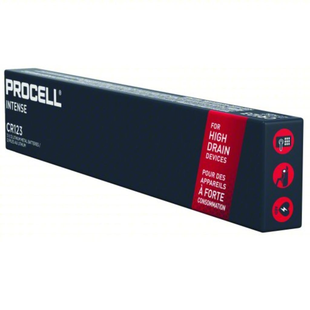 Procell Intense CR123A Lithium Batteries - 12 Count Box
