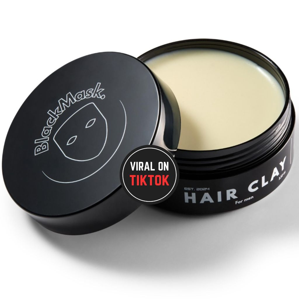 BlackMask Hair Clay for Men (3.52 oz) Matte Finish with Strong Hold