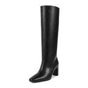 Wetkiss Womens Straight Leg Knee High Boots, Black - Size 9.5