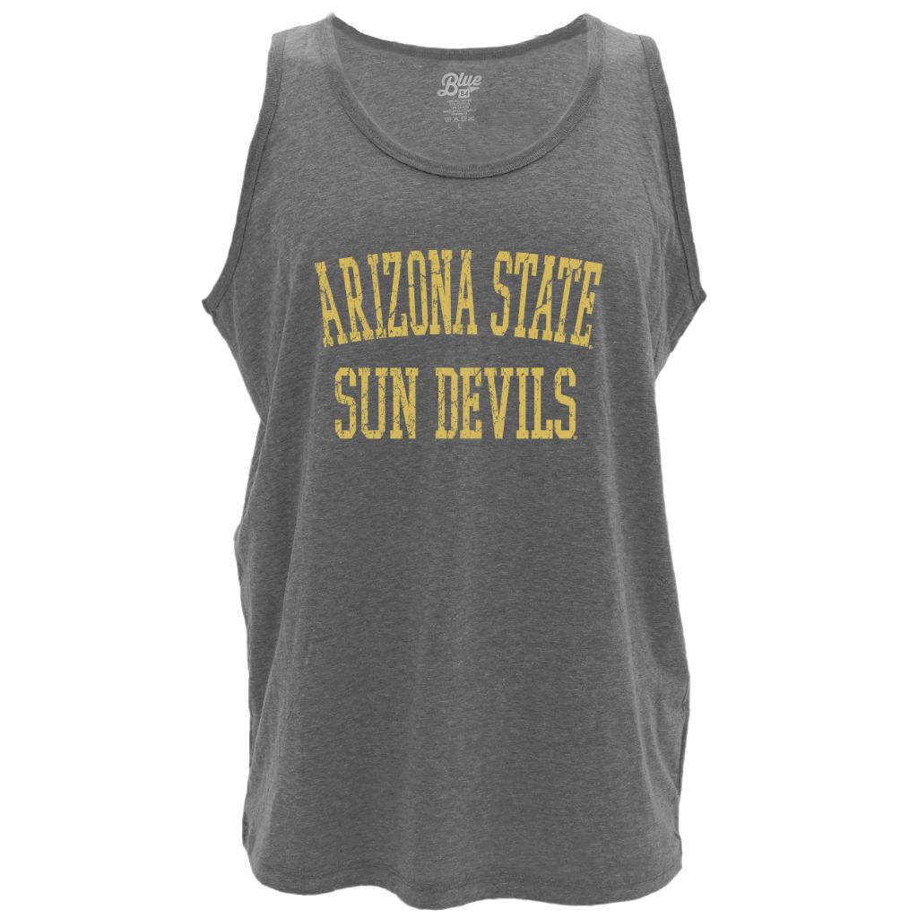 Blue 84 Men's Arizona State Sun Devils Tank Top Tri-Blend, Arizona State Sun Devils Heather Gray, X-Large