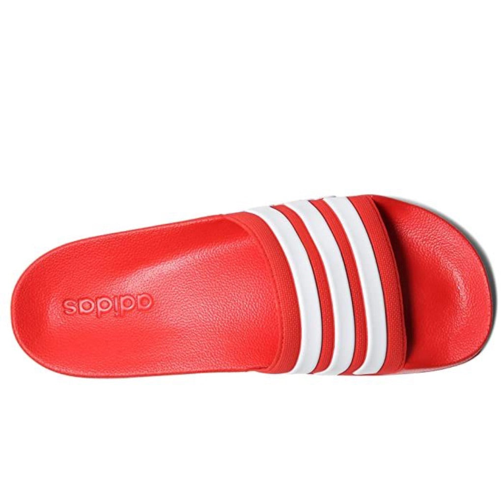 adidas Unisex Adilette Shower Slide Sandal, Vivid Red/White/Vivid Red - Size M10/W11