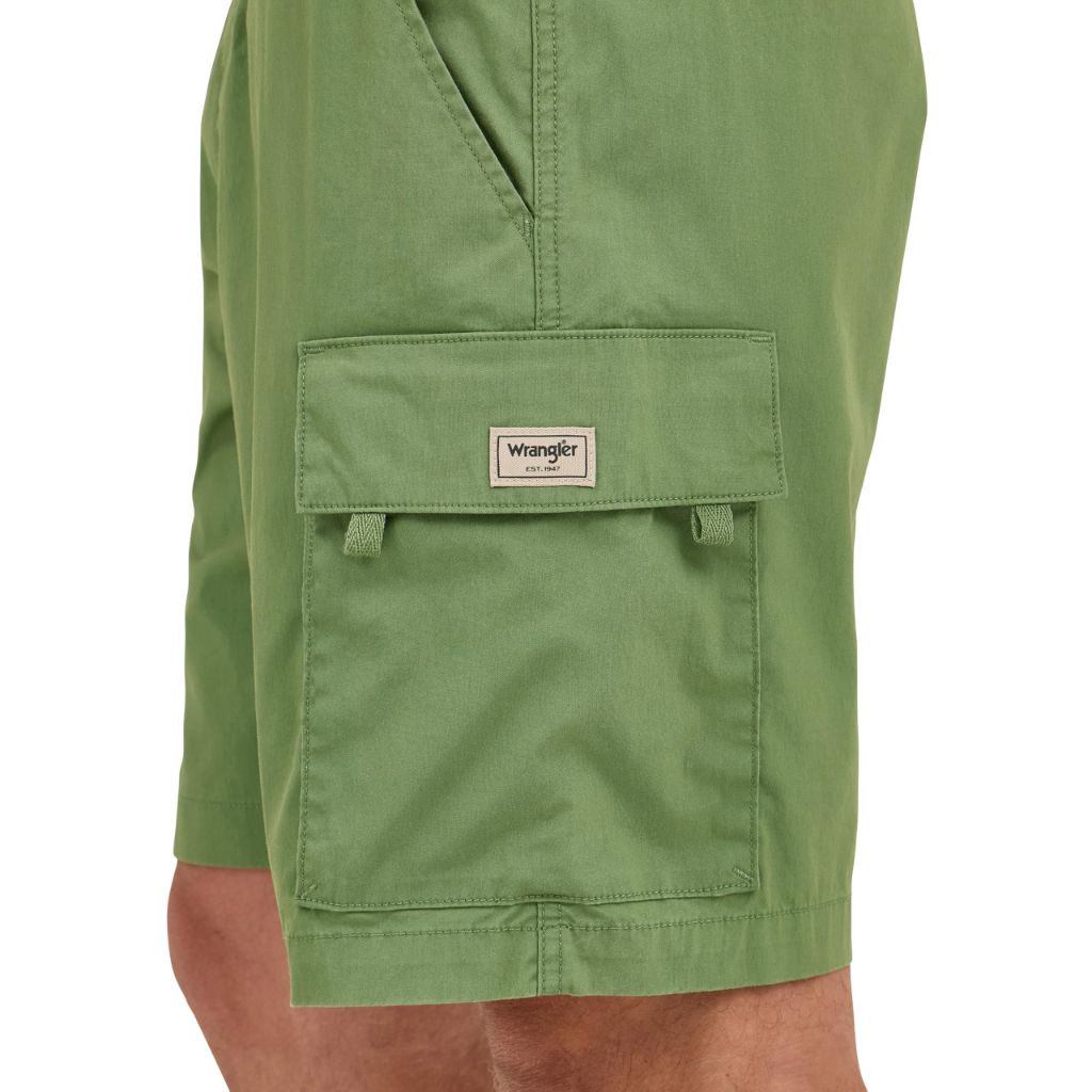 Wrangler Authentics Men's Pull-On Cargo Short, Dill - size XX-Large