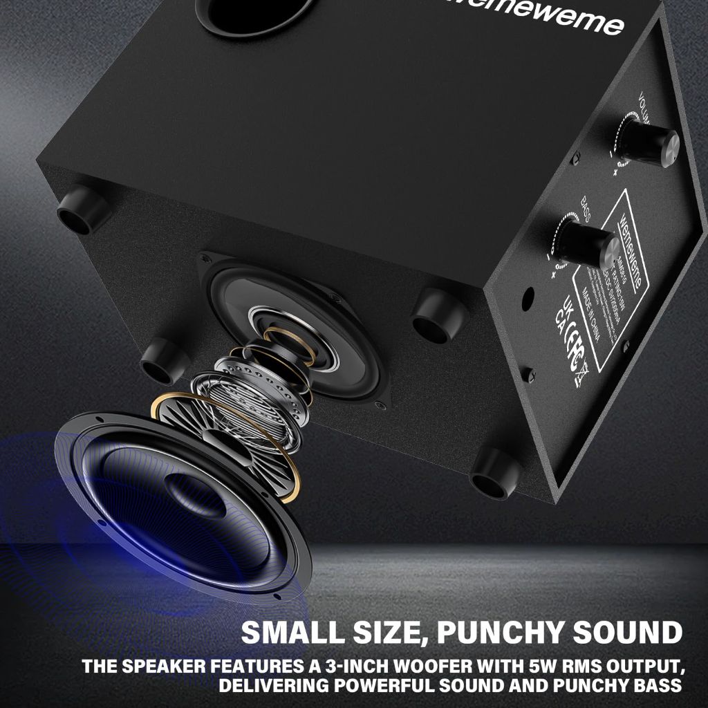 Wemeweme Computer Speakers, PC Speakers with Subwoofer