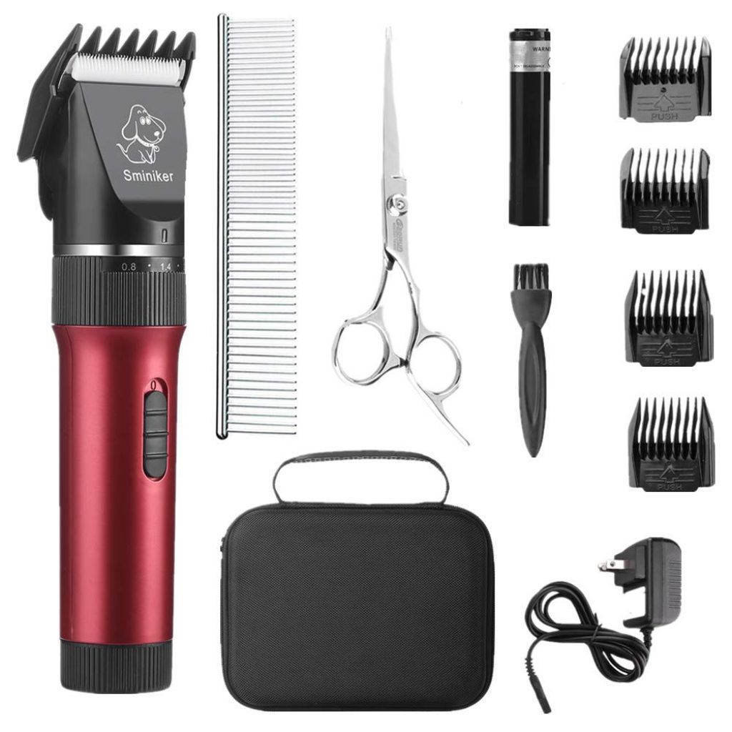 Sminiker Professional Animal Clippers Grooming Kit with Storage Bag