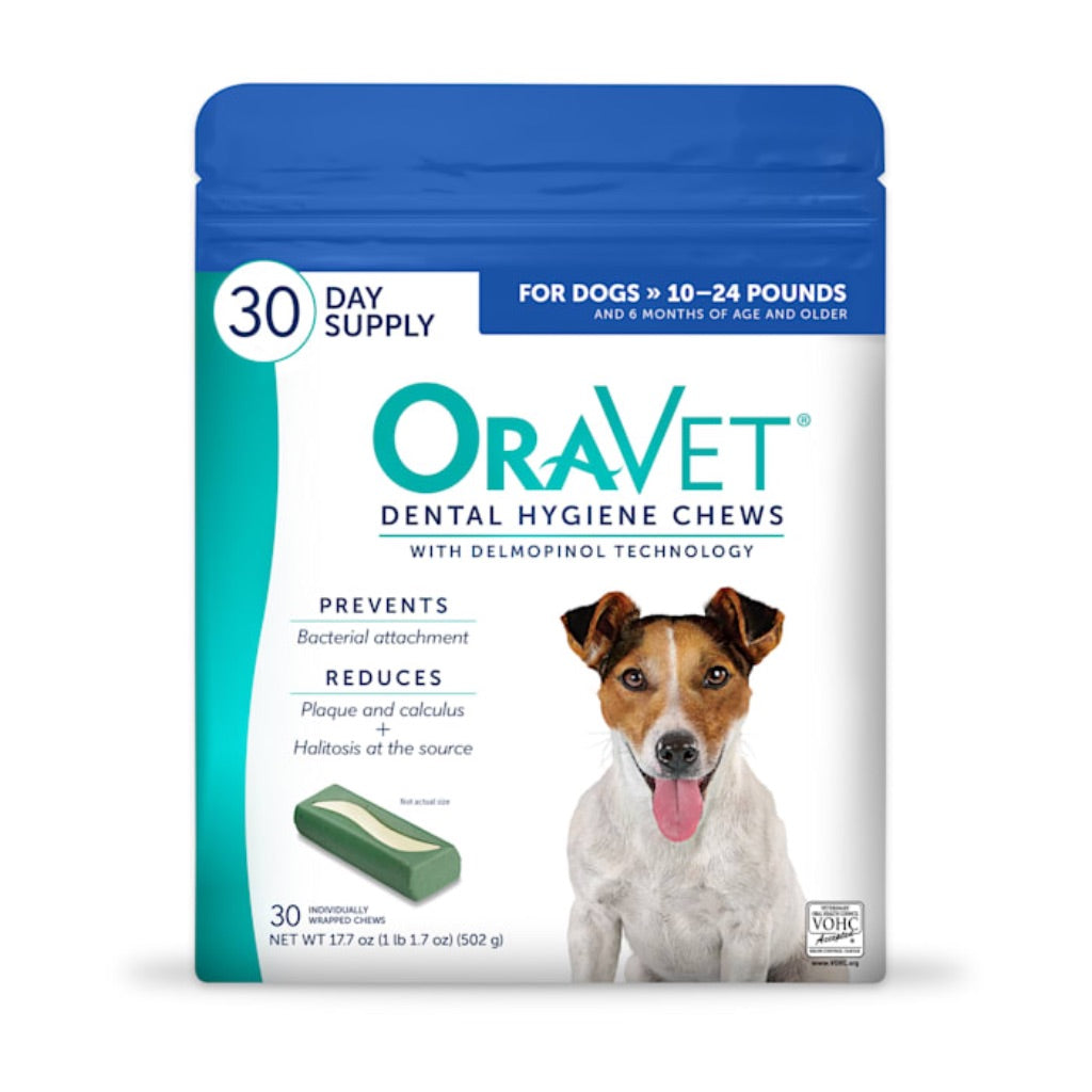 OraVet Dental Hygiene Chews for Small Dogs 10-24 lbs. 30 Count