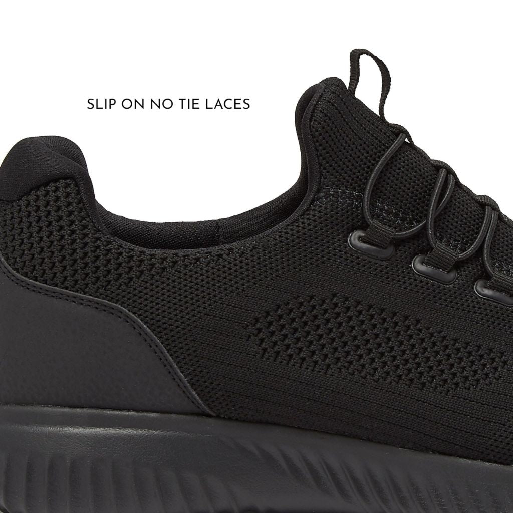 Avia Air Slip On Shoes for Men - Casual Comfortable Athletic Tennis Walking Sneakers ,Black, 8.5 Extra Wide