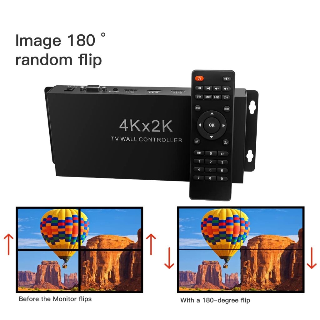 Video Wall Controller, 4K x 2K HD Display Seamless Splicing Professional Processor