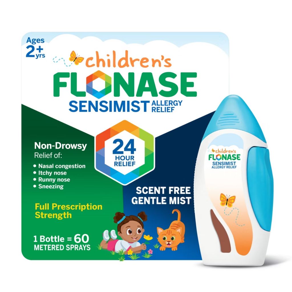 Children's Flonase Sensimist Allergy Relief Nasal Spray (Fluticasone Furoate) - 60 Sprays *Damaged Box*