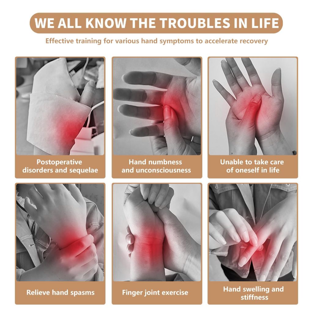 Sayorg Rehabilitation robot gloves, stroke rehabilitation equipment with USB charging function (Left hand M)