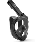 Adult Full Face Snorkel Mask with 180° Anti-Fog HD View and Detachable Camera Mount - Black, L/XL