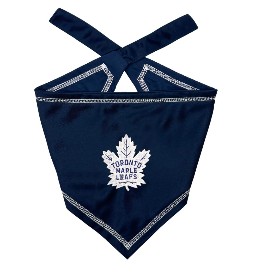 Pets First NHL Toronto Maple Leafs TIE Bandana, Size Small/Medium. Dog Bandana Scarf Bib for Pet Cat Dog