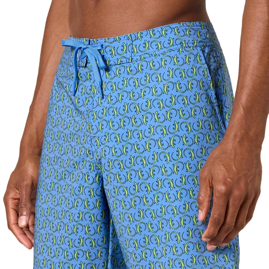 Amazon Essentials Men's 9" Quick-Dry Board Shorts, Blue Lizards, X-Small