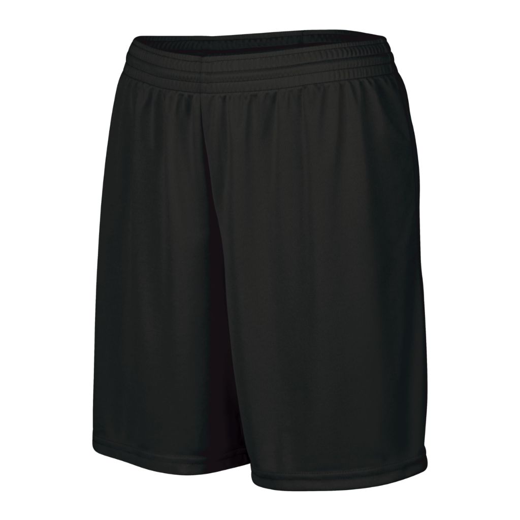 Augusta Sportswear Ladies' Octane Workout Shorts - 7 Inch Inseam Gym Athletic Attire for Women, Black, Small