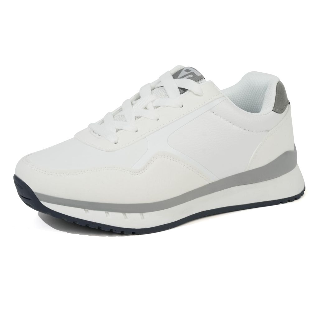 JABASIC Women Fashion Sneakers Breathable Lace-Up Tennis Running Shoes Comfortable Walking Shoes (10,White)