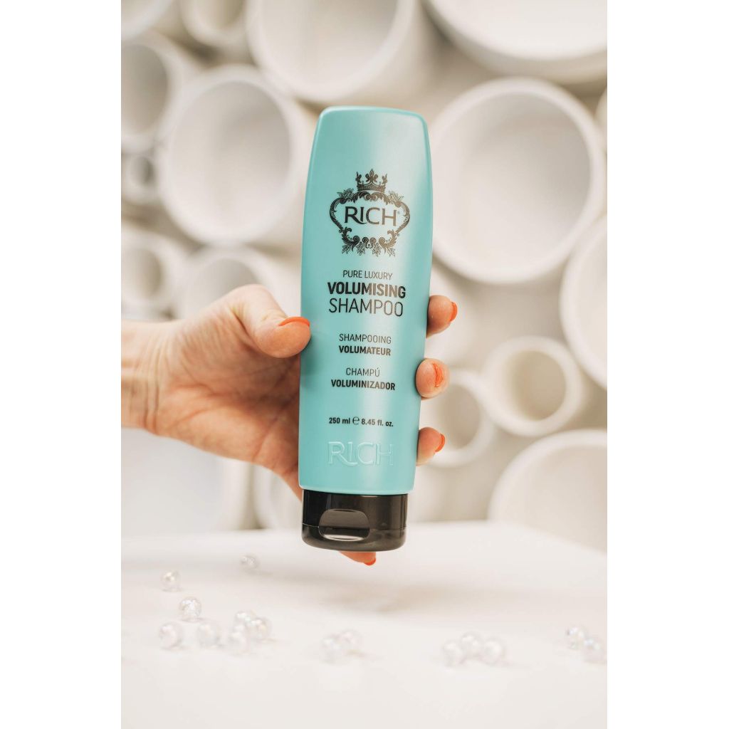 RICH Pure Luxury Volumizing Shampoo with Coconut Oil for All Hair Types - 8.45 Oz