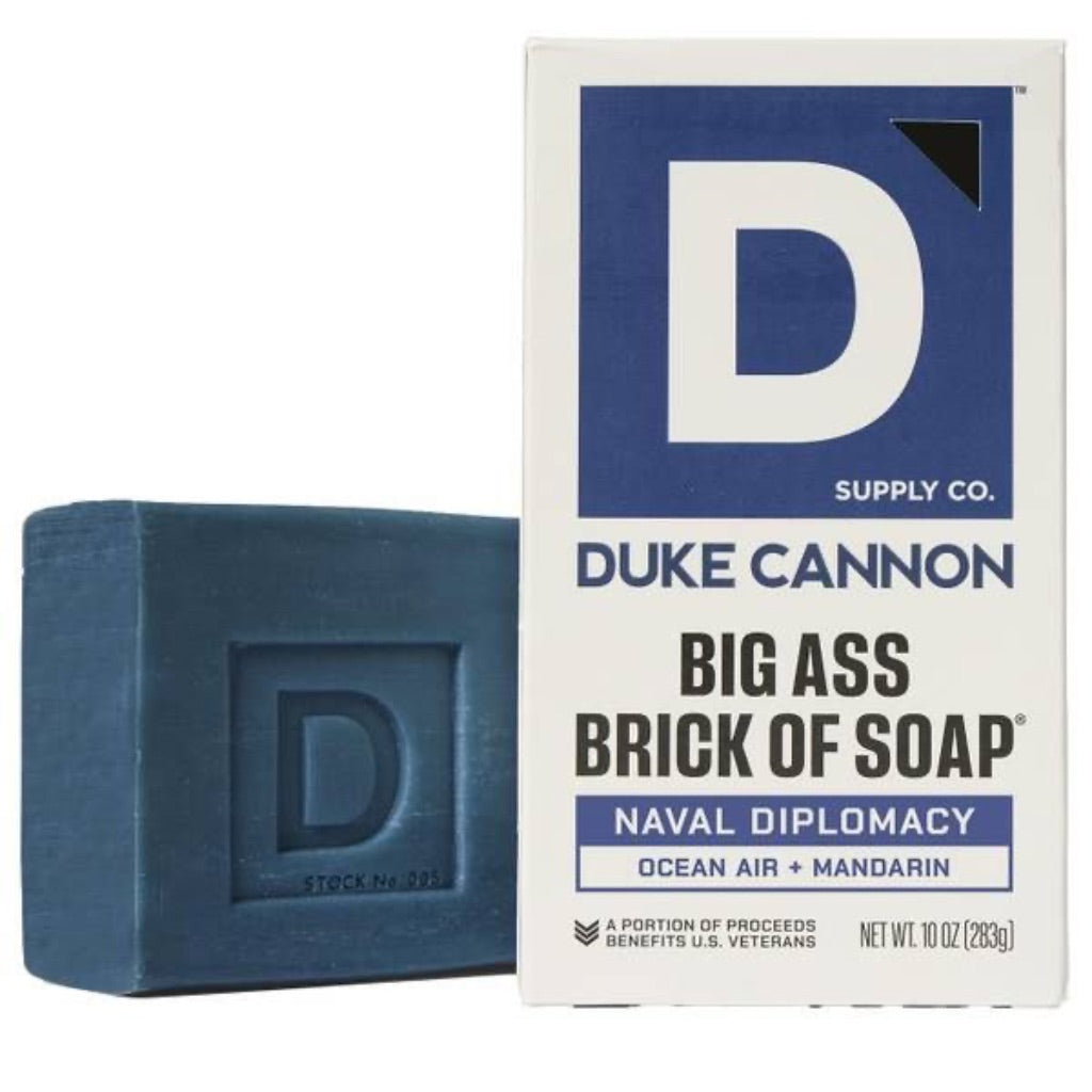 Duke Cannon Supply Co. Extra Large Bar Soap - Naval Diplomacy (Ocean Air + Mandarin), 10oz
