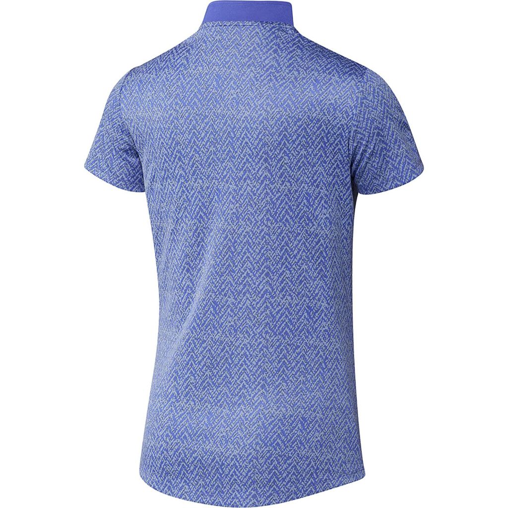 Adidas Golf Women's Ultimate365 Jacquard Polo Shirt, Blue Spark - size XS