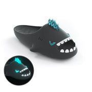 Hello Slippers Sharkicks Pro Nuclear Kaiju Shark Slides Sandals,(Black EU 42-43)