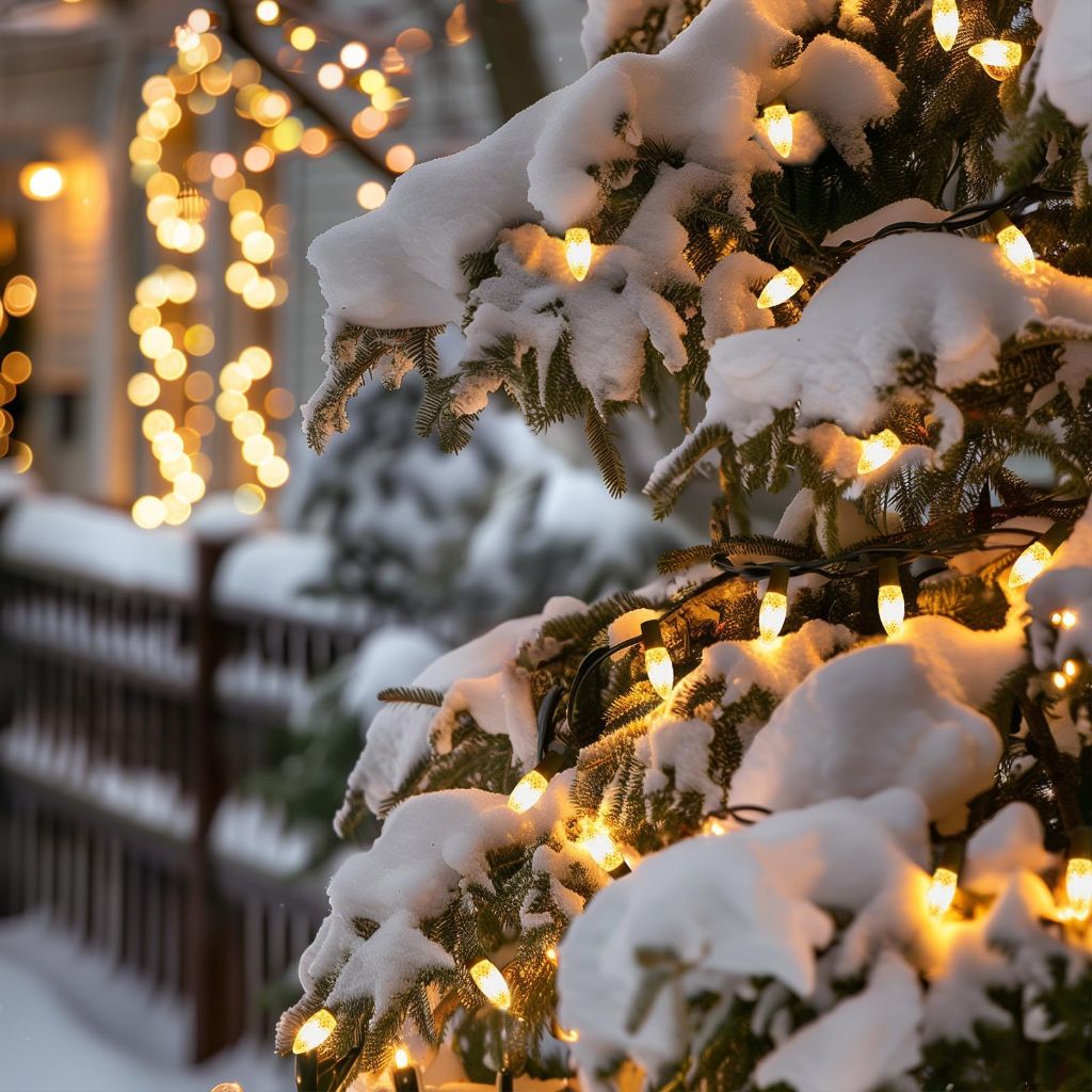 Minetom C9 Outdoor LED Christmas Lights, Waterproof. Connectable, UL Certified - Warm White (75ct.) 150ft.